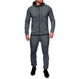 ZOGGA Fashion Jacket + pants Sportswear Men Tracksuit Hoodie Spring Autumn Men Brand Clothes Hoodies Mens Track Suit Set