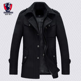 Winter trench coat for men fashion mens jackets version of woolen men's jacket double collarwarm woolen coat PP255100