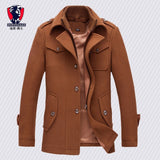 Winter trench coat for men fashion mens jackets version of woolen men's jacket double collarwarm woolen coat PP255100