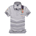 New summer menswear boutique embroidered breathable polo shirt lapel men's air force army polo shirt size s-3xl