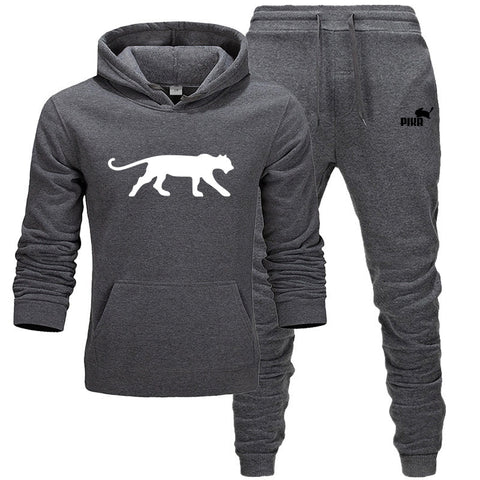 Winter Autumn Men Hoodie sweatshirt jacket+ joggers sweatpants man printing suits sportwear Tracksuit Fight Color Brand clothing