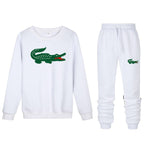 2019 spoof Funny brand men crocodile hoodies sweatshirts winter Street trend sudaderas hombre jogging Sportswearsets Tops+ Pants