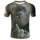 Men Animal t shirt Orangutan/monkey 3D Print tshirt Men Funny tees tops Short Sleeve O-neck 3D Print Summer Clothes XXS-4XL