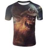 Men Animal t shirt Orangutan/monkey 3D Print tshirt Men Funny tees tops Short Sleeve O-neck 3D Print Summer Clothes XXS-4XL