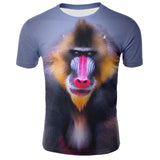 Men Animal t shirt Orangutan/monkey 3D Print tshirt Men Funny tees tops Short Sleeve O-neck 3D Print Summer Clothes XXS-4XL