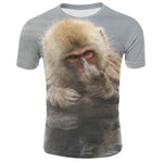 Men Animal t shirt Orangutan/monkey 3D Print tshirt Men Funny tees tops Short Sleeve O-neck 3D Print Summer Clothes XXS-4XL