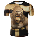 Men Animal t shirt Orangutan/monkey 3D Print tshirt Men Funny tees tops Short Sleeve O-neck 3D Print Summer Clothes XXS-4XL