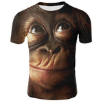 Men Animal t shirt Orangutan/monkey 3D Print tshirt Men Funny tees tops Short Sleeve O-neck 3D Print Summer Clothes XXS-4XL