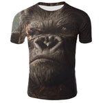 Men Animal t shirt Orangutan/monkey 3D Print tshirt Men Funny tees tops Short Sleeve O-neck 3D Print Summer Clothes XXS-4XL