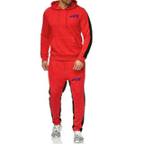 New 2019 running suit men's hoodies casual brand sportswear suit fitness workout hooded jacket + track pants