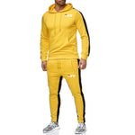 New 2019 running suit men's hoodies casual brand sportswear suit fitness workout hooded jacket + track pants