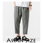 Sinicism Store Men Oversize Wide Leg Pants 2019 Mens Straight Casual Ankle-Length Pants Chinese Style Summer Male Harem Pants